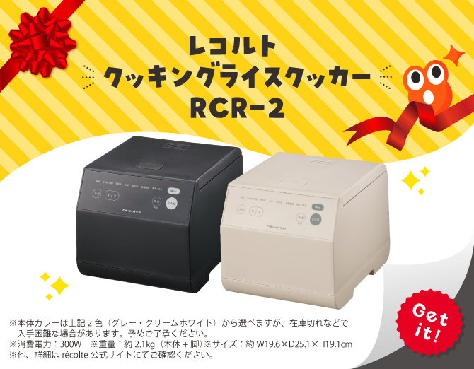 ■レコルト クッキングライスクッカーRCR-2