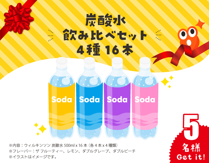 炭酸水 飲み比べセット  4種16本